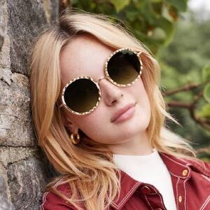 KREWE LUISA YUZU Checkered Sunglasses